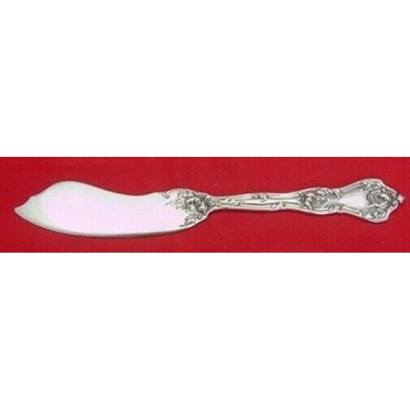 Intaglio by Reed and Barton Sterling Fish Knife w/Peony All Sterling Flat 7 3/8"