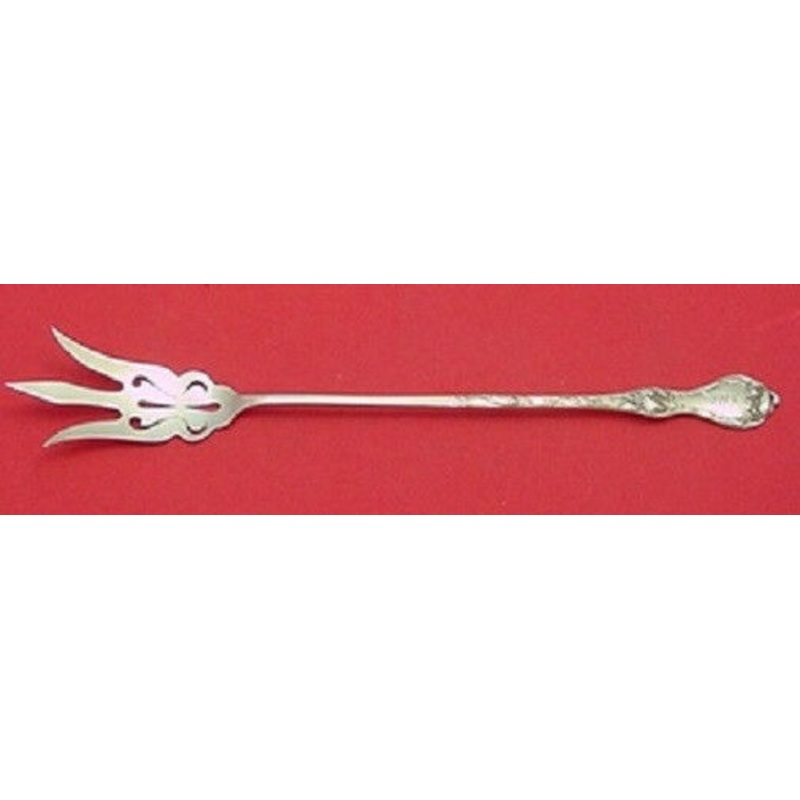 Les Cinq Fleurs by Reed & Barton Sterling Lettuce Fork Pierced 9 3/4"