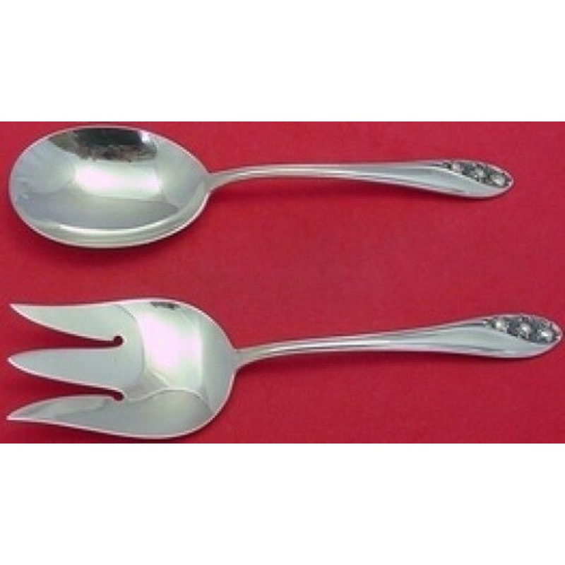Lily of the Valley by Gorham Sterling Salad Serving Set 2pc All Sterling 9"