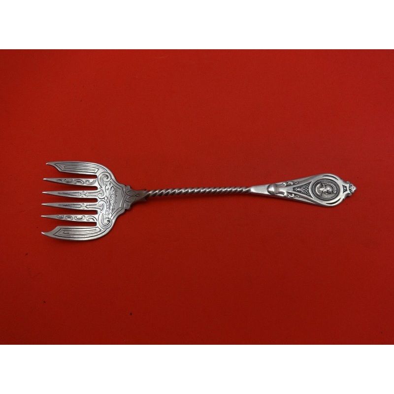 Medallion by Albert Coles Sterling Sardine Fork w/Brite-Cut Sardine 6 1/4"