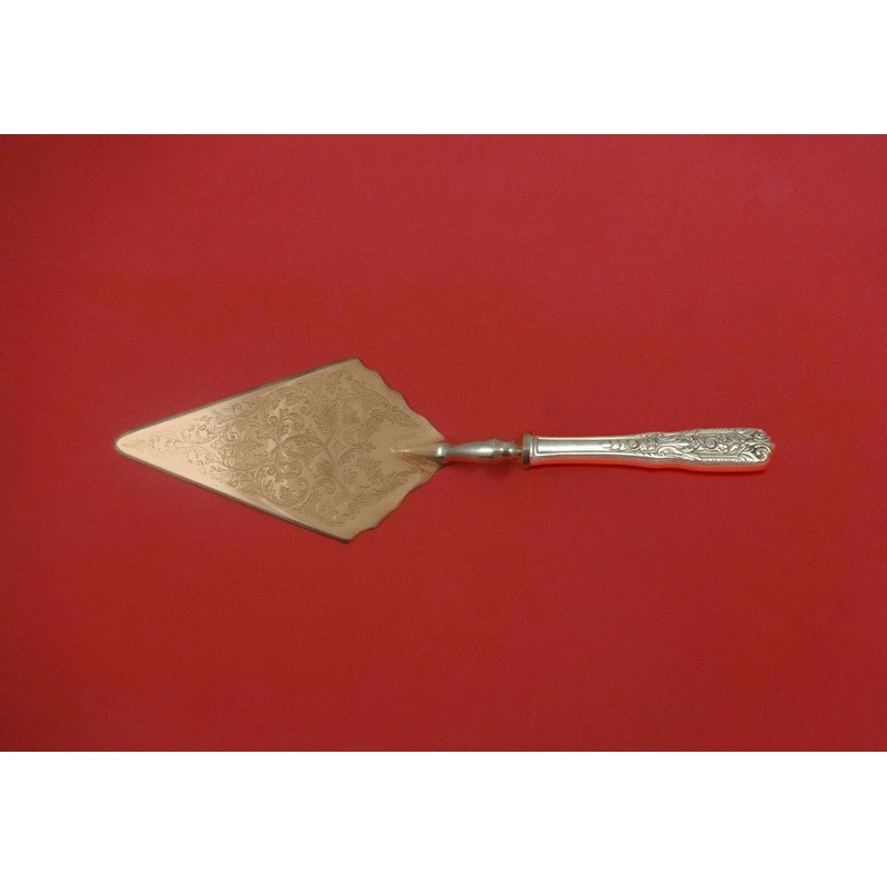 Milburn Rose by Westmorland Sterling Pastry Server Fancy Vermeil HH Custom