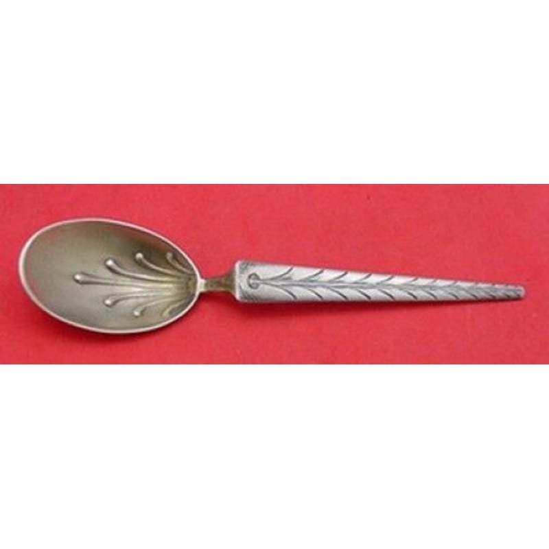 Pattern Unknown by Gorham Sterling Coffee Spoon Engraved & Embossed GW 5 1/4"