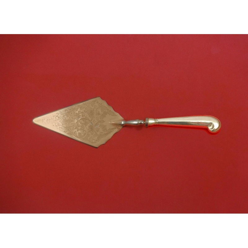 Queen Anne-Williamsburg by Stieff Sterling Pastry Server Fancy Vermeil HH Custom