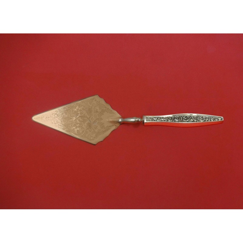 Renaissance Scroll by Reed & Barton Sterling Pastry Server Fancy Vermeil Custom