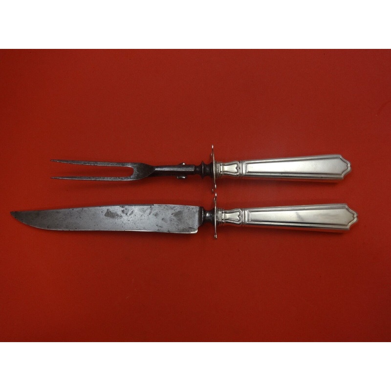 Saint Dunstan Plain by Gorham Sterling Steak Carving Set 2pc HHWS  11 1/2"