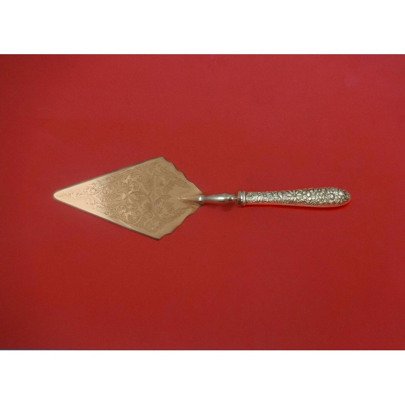 Southern Rose by Manchester Sterling Pastry Server Fancy Vermeil HH Custom