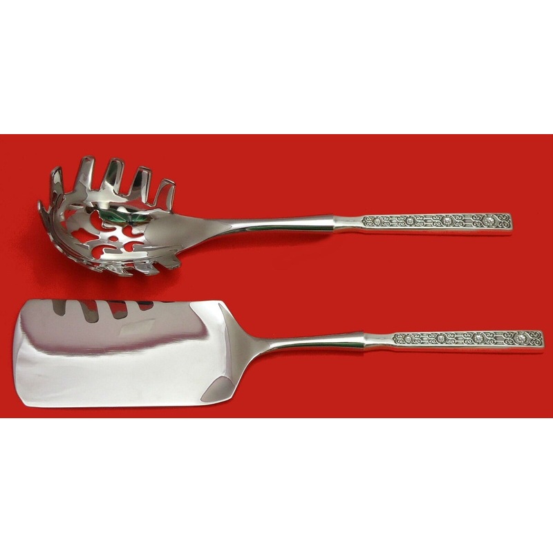 Spanish Tracery by Gorham Sterling Italian Pasta Server Set 2pc HHWS  Custom