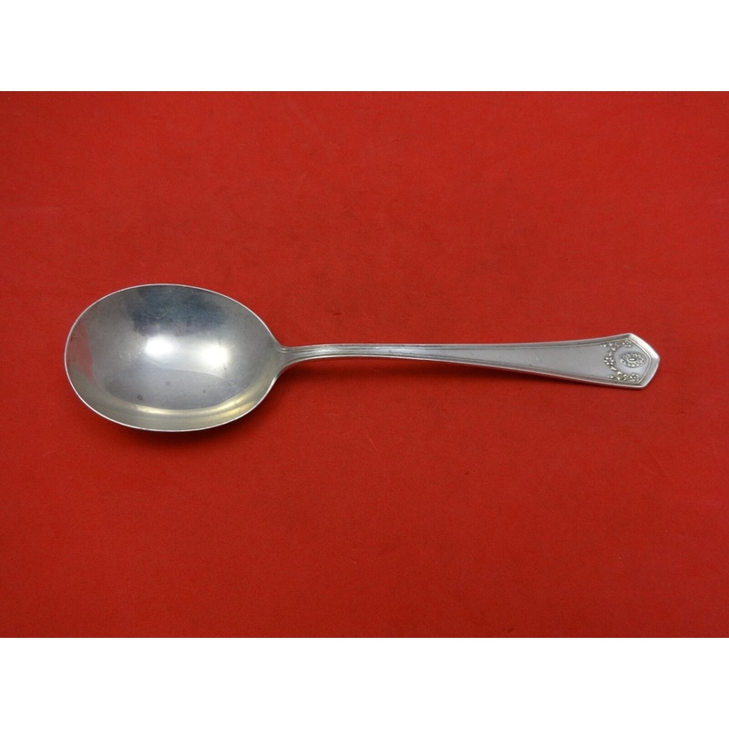 Georgian Garland by Frank Smith Sterling Gumbo Soup Spoon 7"