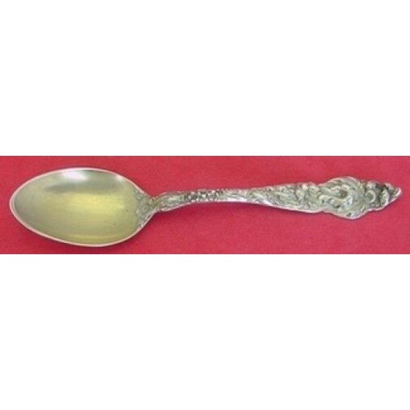 Les Six Fleurs by Reed & Barton Sterling Demitasse Spoon Gold Washed 4 3/8"