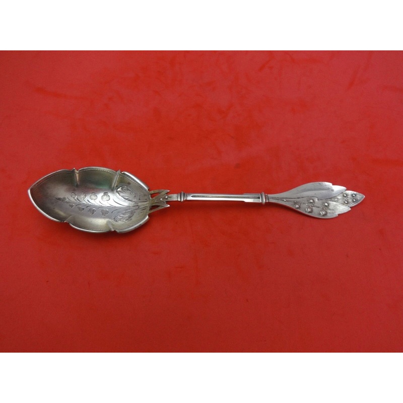 Lily of the Valley by Wood & Hughes Sterling Preserve Spoon GW Brite-Cut 7 1/4"