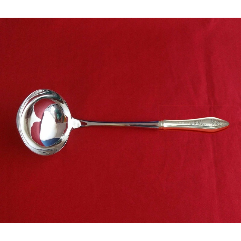 Mary Chilton Engraved #1 by Towle Sterling Soup Ladle HHWS  Custom Made 10 1/2"