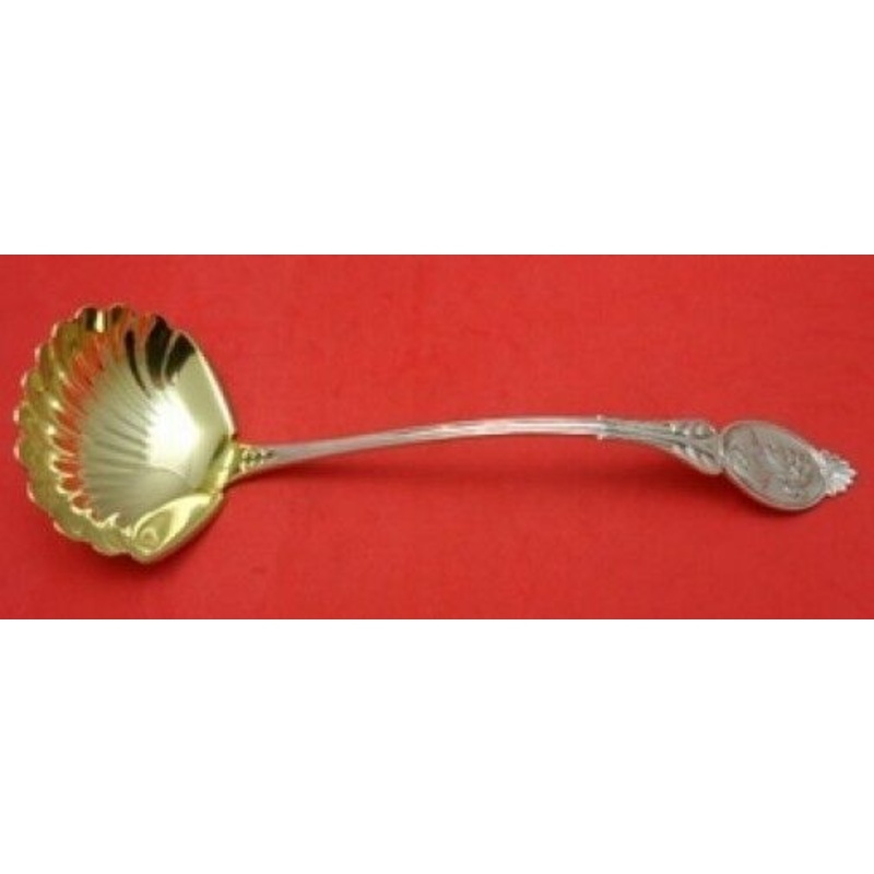 Medallion aka Diana by Wood & Hughes Sterling Soup Ladle GW Shell c1869 12 1/2"