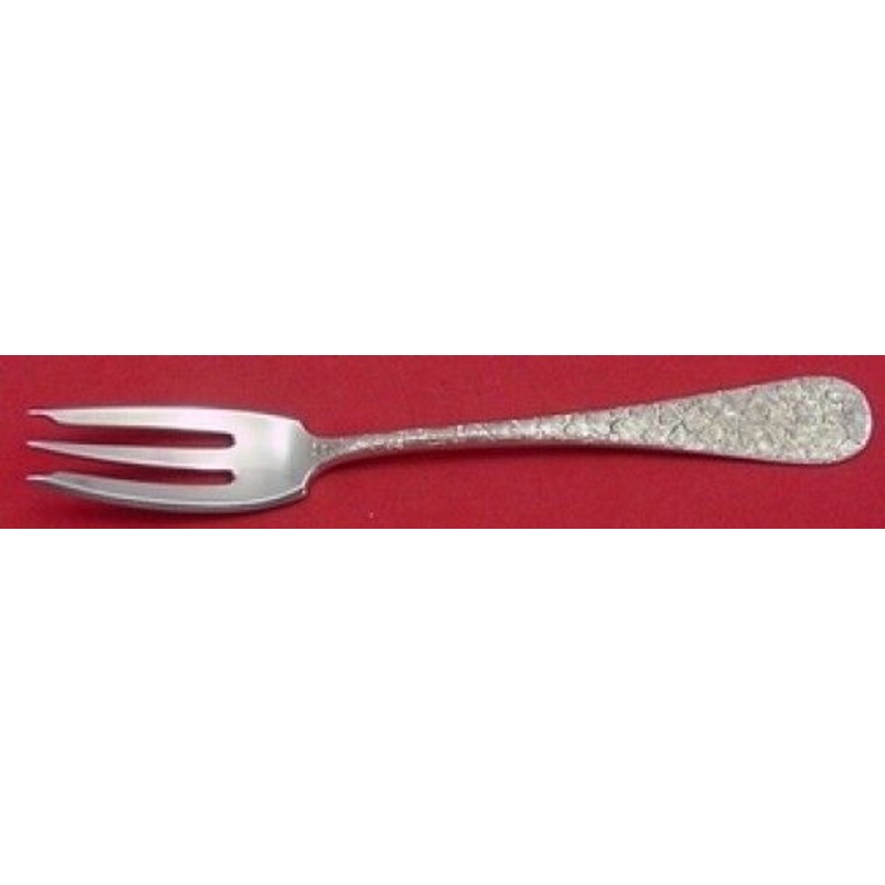 Old English Antique Chased by Dominick and Haff Pie Fork 3-Tine w/Leaves 5 3/4"