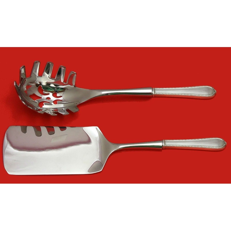 Pine Tree by International Sterling Italian Pasta Server Set 2pc HHWS Custom
