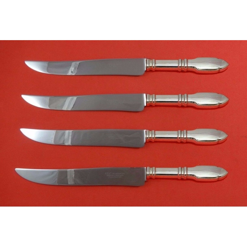 Robert Bruce by Graff, W and D Sterling Steak Knife Set Texas Sized Custom