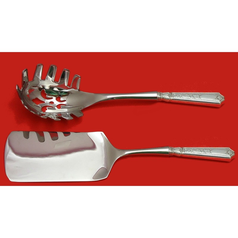 Saint Dunstan Chased by Gorham Sterling Italian Pasta Svr Set 2pc HHWS  Custom