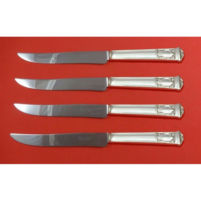 San Lorenzo by Tiffany and Co Sterling Steak Knife Set 4pc Texas Sized Custom