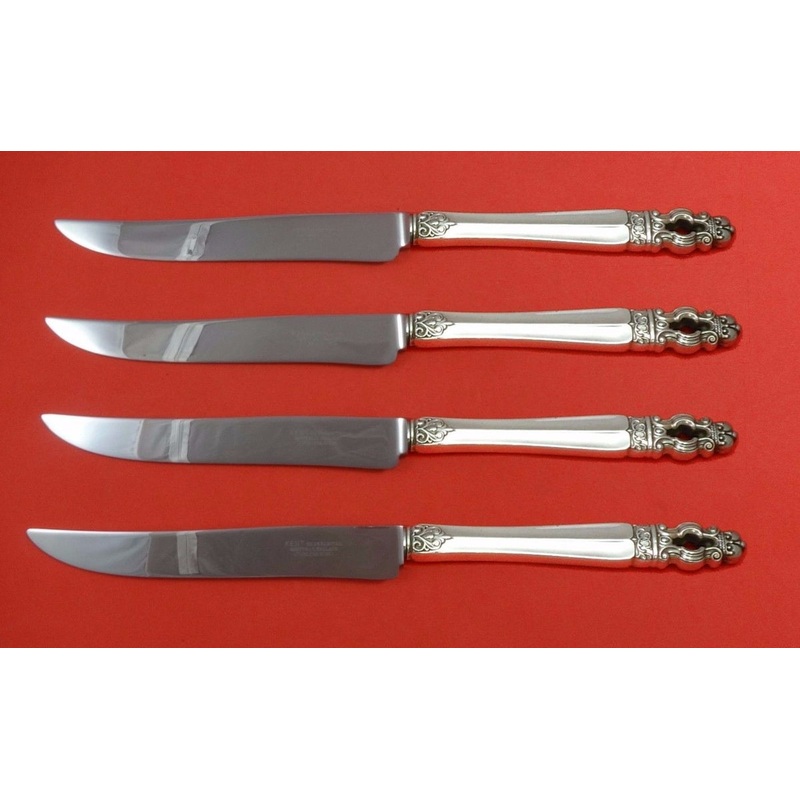 Sovereign Hispana by Gorham Sterling Steak Knife Set 4pc Texas Sized Custom