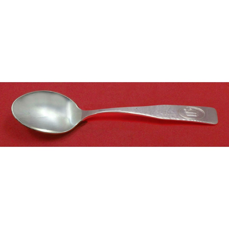 Elizabeth Tudor Hammered by Schofield Sterling Infant Feeding Spoon Custom