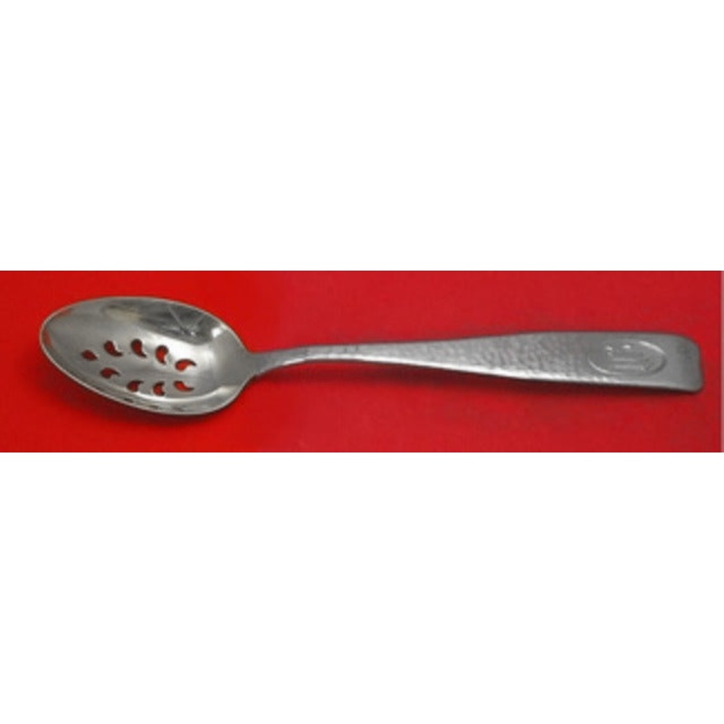 Elizabeth Tudor Hammered by Schofield Sterling Serving Spoon Pcd 9-Hole Custom