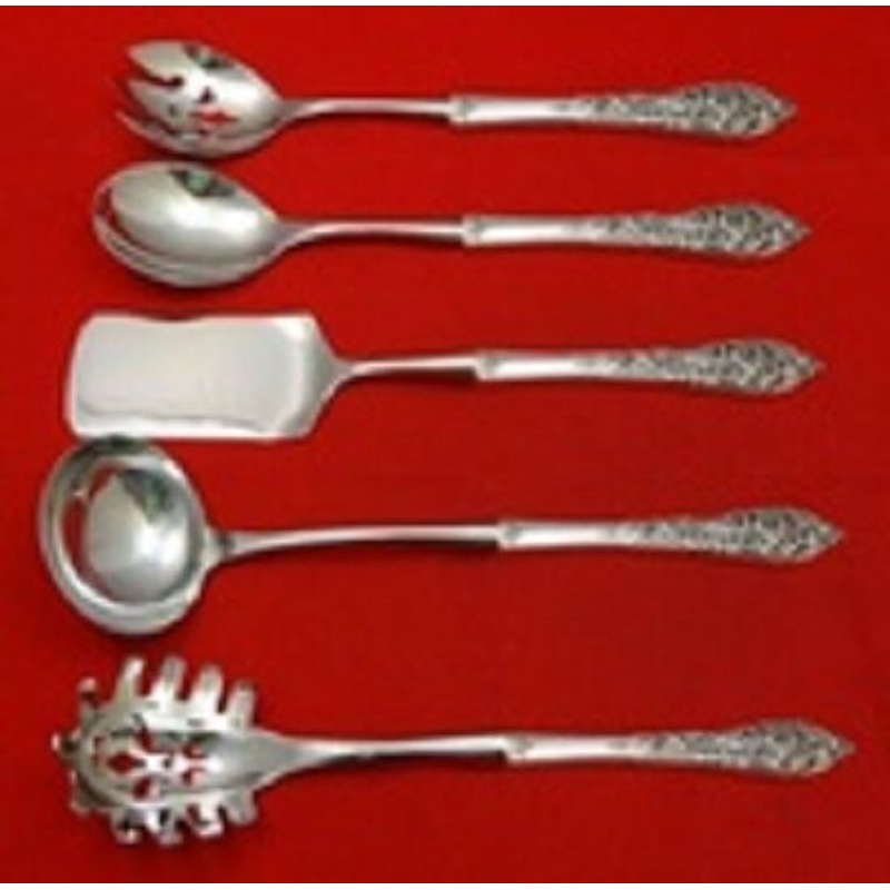 Florentine Lace By Reed and Barton Sterling Hostess Set 5-Pc HHWS Custom
