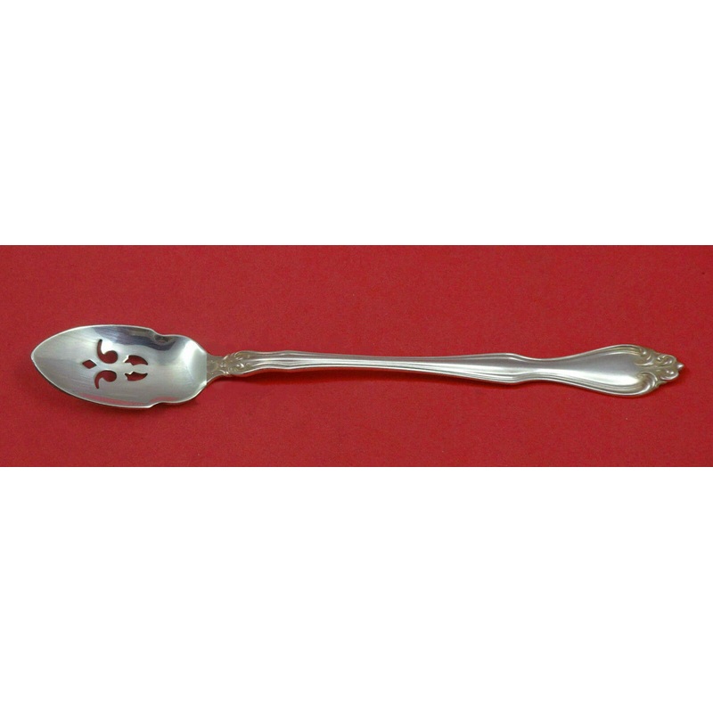George and Martha By Westmorland Sterling Olive Spoon Pierced Long 7 3/8" Custom