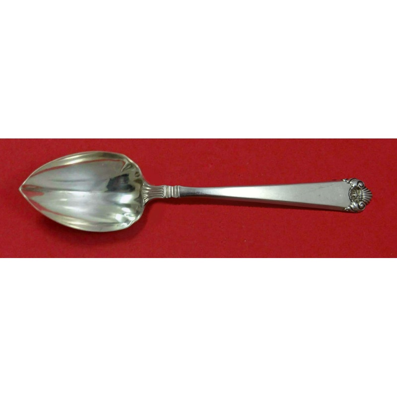 George II Rex Hand Chased by Watson Sterling Grapefruit Spoon Fluted Custom