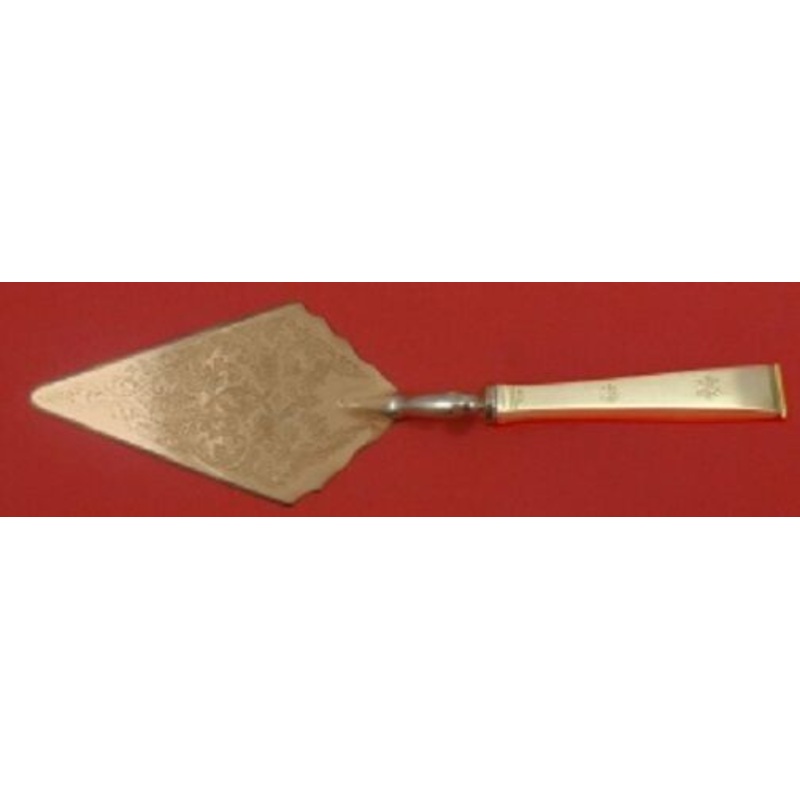 Golden Snowflake By Gorham Sterling Pastry Server Vermeil w/ SP Blade Custom