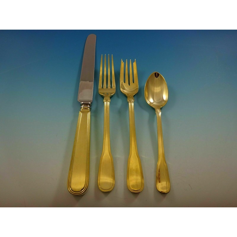 Hamilton aka Gramercy Vermeil By Tiffany Regular Size Place Setting(s) 4pc