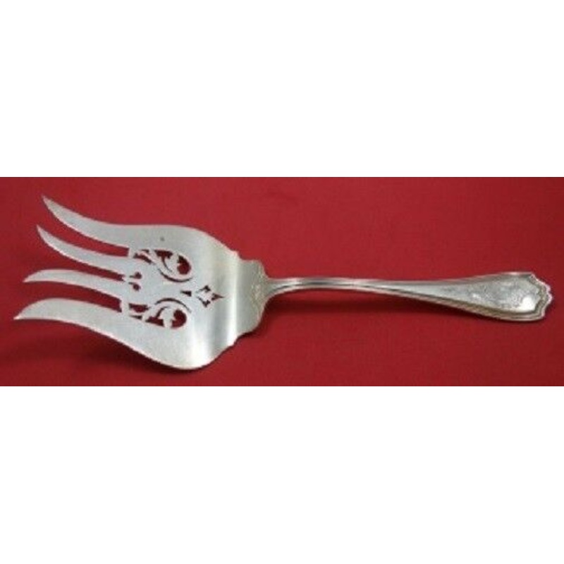 Hepplewhite Engraved By Reed and Barton Sterling Fish Serving Fork Pcd Fancy