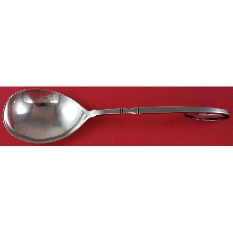 Karl Leinonen by Karl Leinonen Sterling Berry Spoon Ornamental Leaf Handle