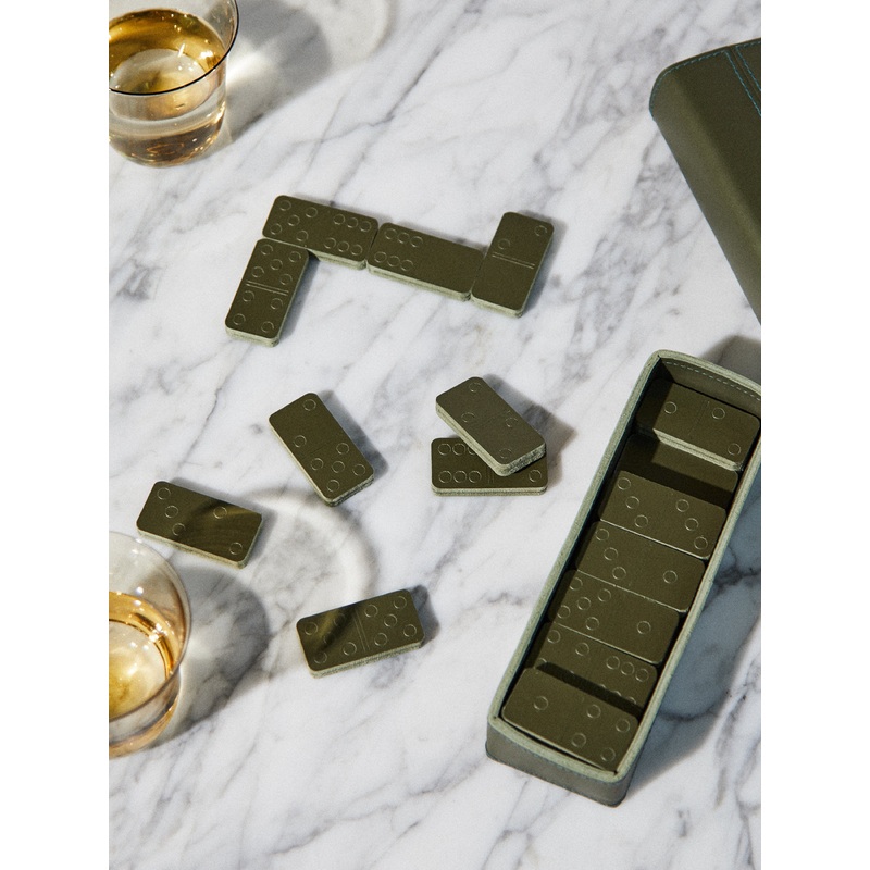 Leather Dominoes Set