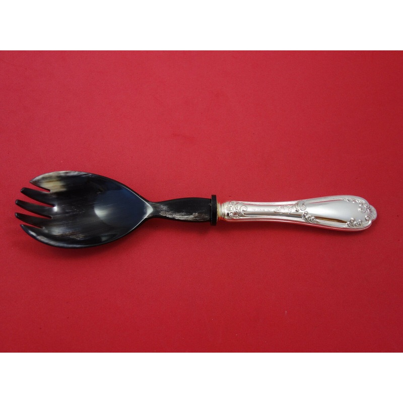 Louis XV By Fina-Italy Sterling Salad Serving Fork w/ Bone 9" New, Never Used