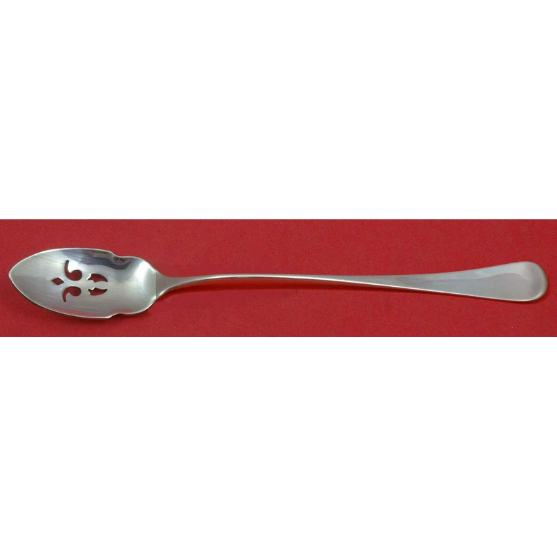 Patricia By W and S Sorensen Sterling Olive Spoon Pierced Long 7 1/8" Custom