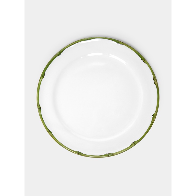 Ramatuelle Bamboo Hand-Painted Ceramic Charger Plates (Set of 2)