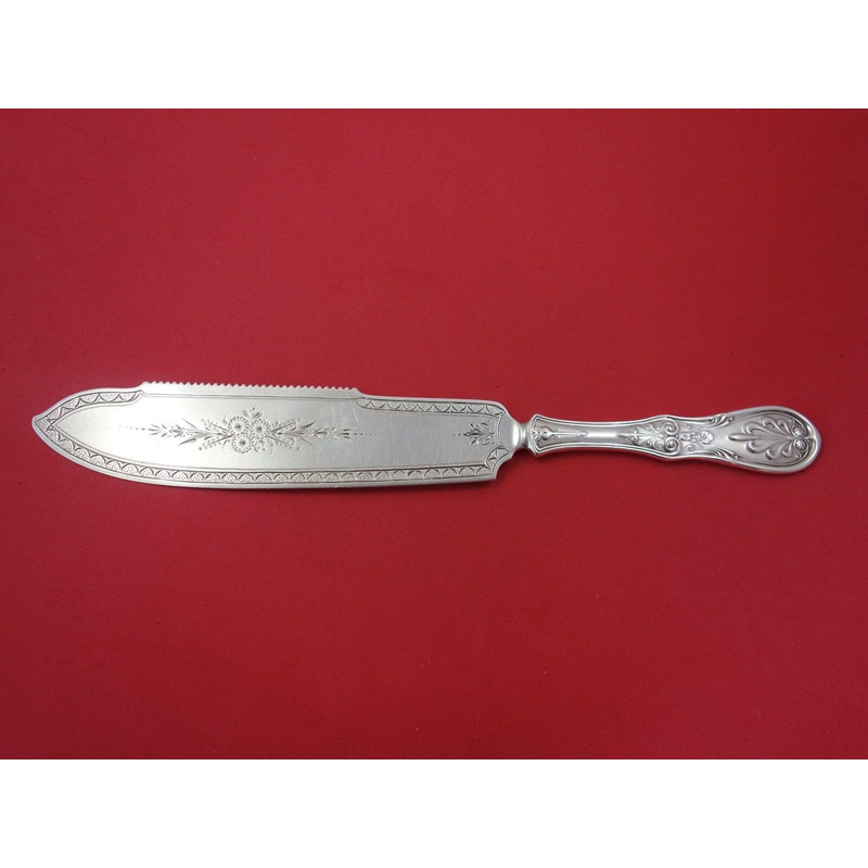Saratoga By Tiffany and Co. Sterling Cake Knife Serrated FHAS Brite-Cut 11 1/4"