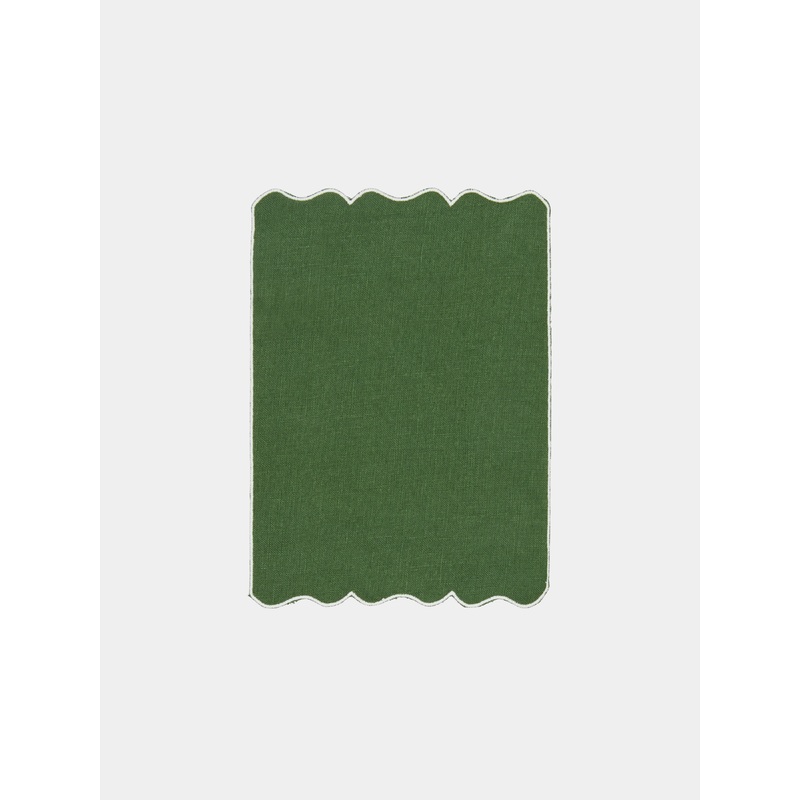 Alhambra Embroidered Linen Cocktail Napkins (Set of 6)