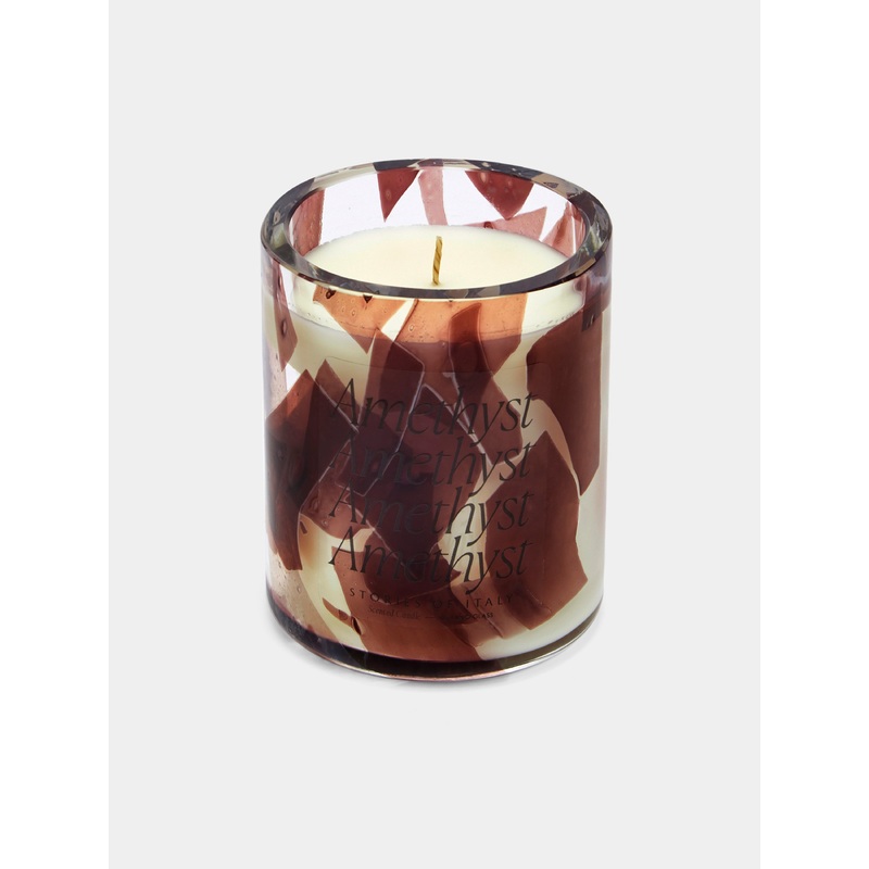 Amethyst Hand-Blown Murano Glass Scented Candle
