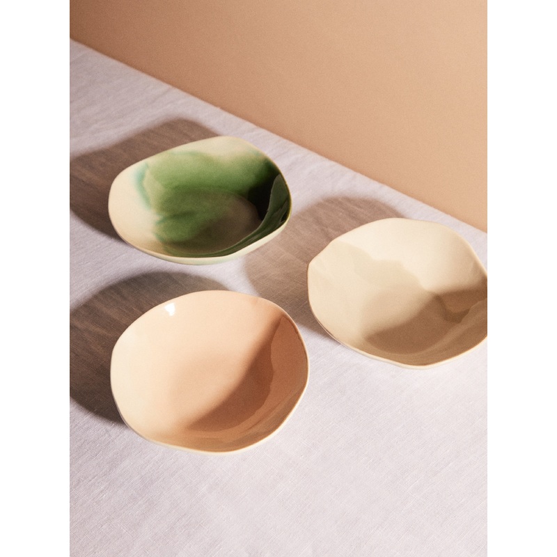 Hand-Glazed Porcelain Dipping Bowls (Set of 3)