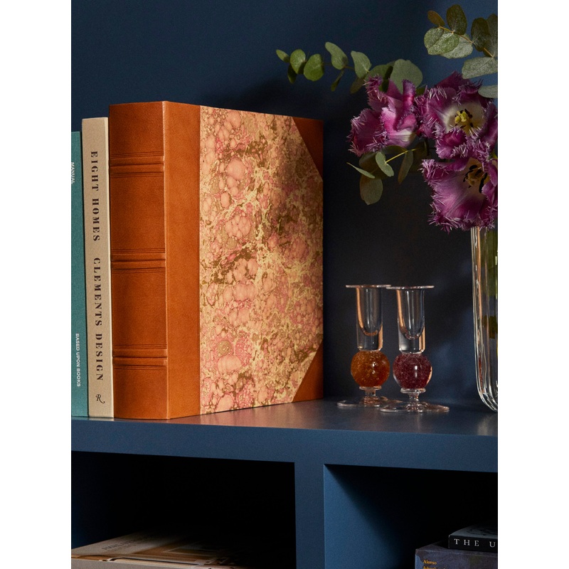 Hand-Marbled Leather Bound Large Photo Album