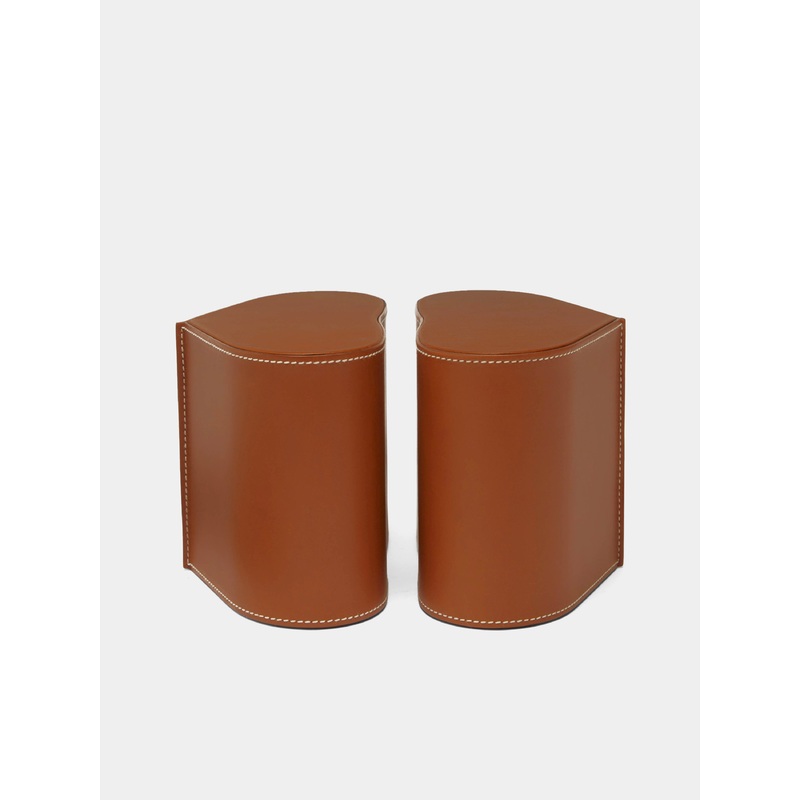 Heart Leather Bookends