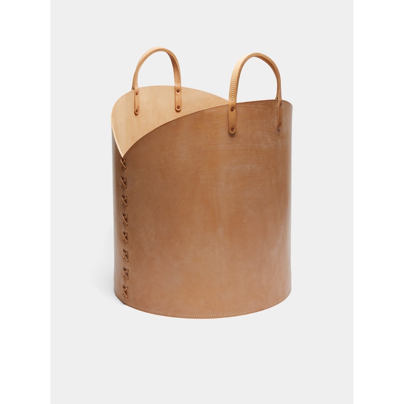 Leather Log Basket