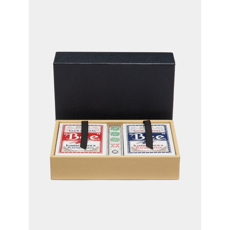 Leather Matchbox Twin Deck with Dice