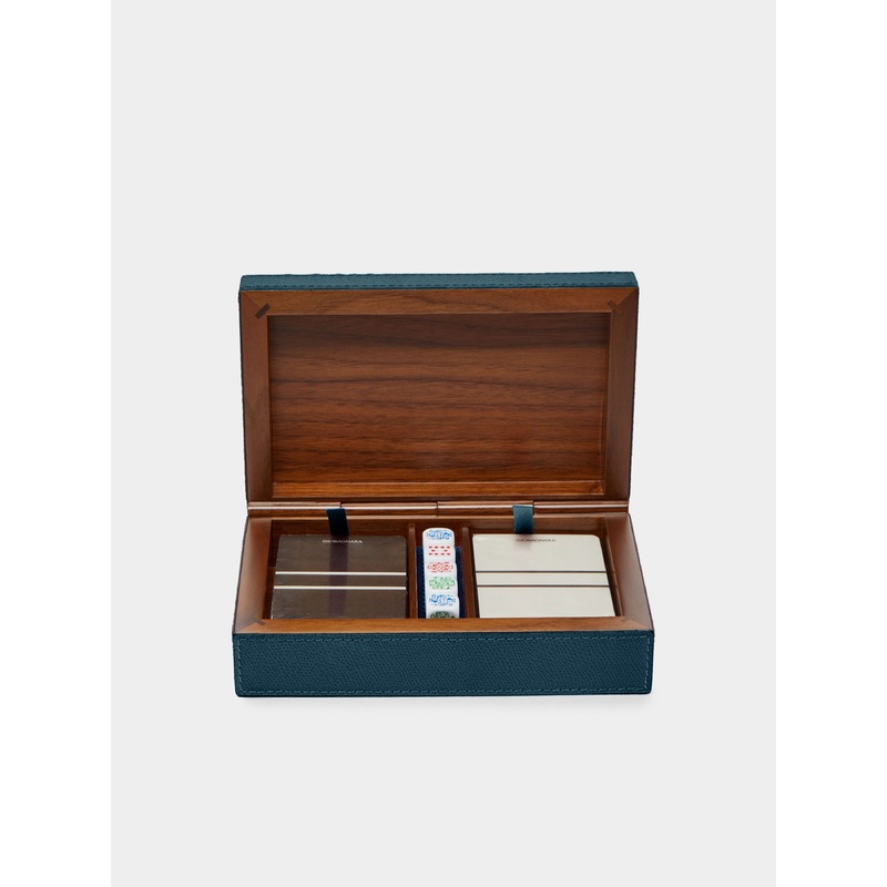 Leather Playing Cards and Dice Box
