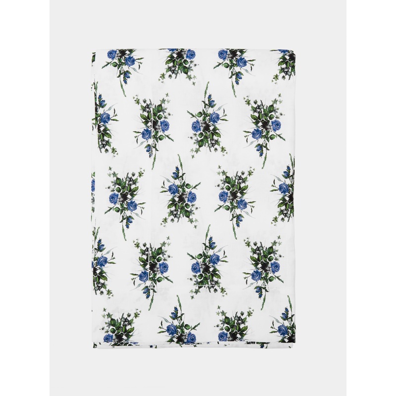 Linen Floral Tablecloth