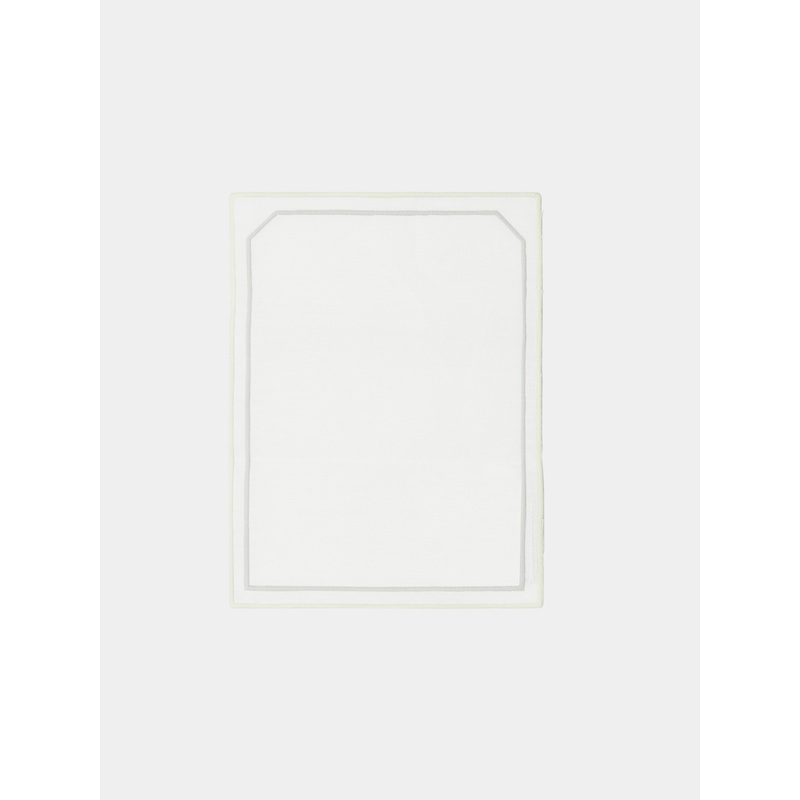 Octo Embroidered Linen Cocktail Napkins (Set of 6)