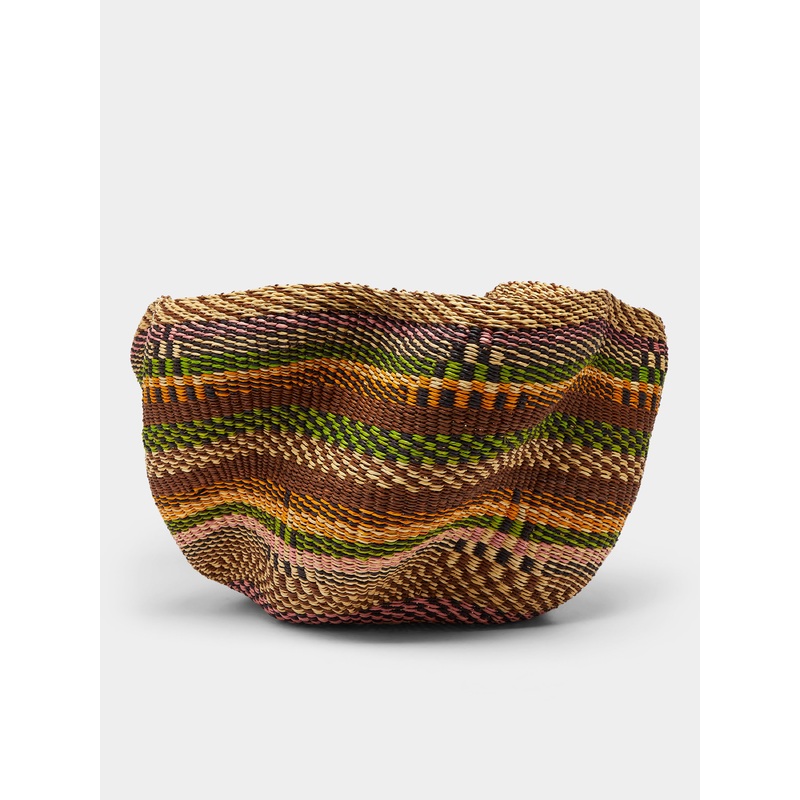 Pakurigo Wave Handwoven Elephant Grass Basket