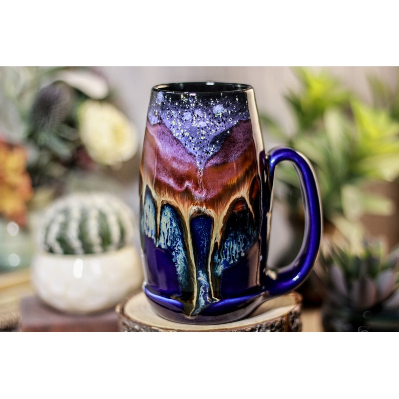 02-A PROTOTYPE Starry Night Notched Acorn Mug - TOP SHELF MISFIT, 16 oz.