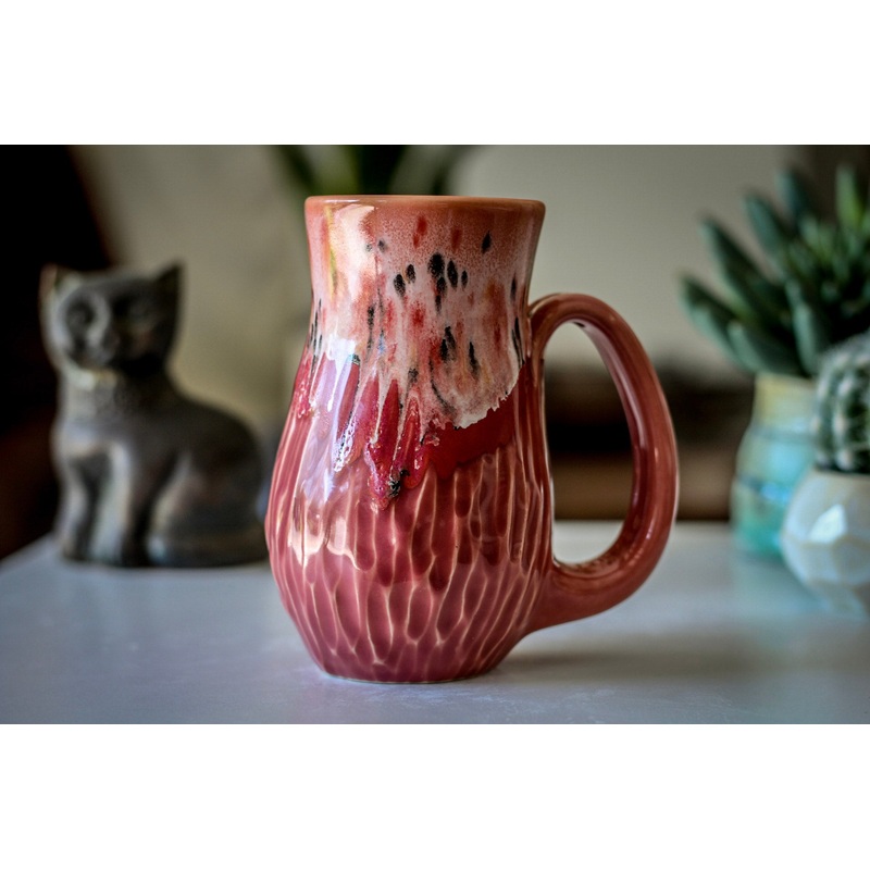06-D Coral Meadow Barely Flared Textured Mug - MISFIT, 14 oz. - 15% off