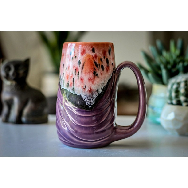 07-D Coral Meadow Textured Mug - ODDBALL, 17 oz. - 10% off